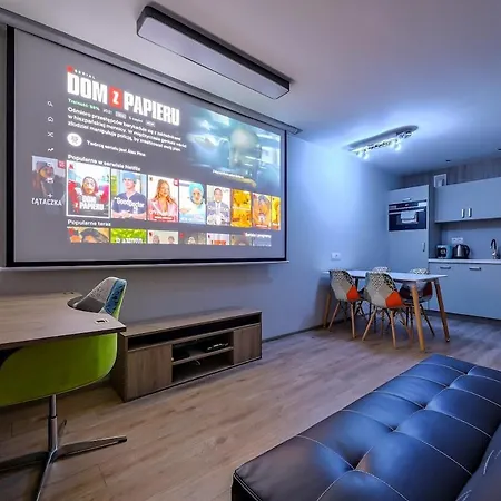 With Projector And Balcony Between Main Square And Kazimierz Quarter Krakau